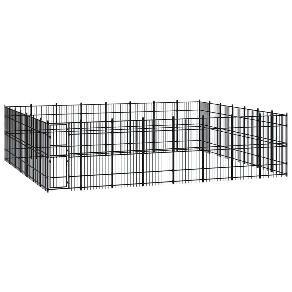 Vidaxl - Chenil D'Extérieur Pour Chiens Acier 51,61 M² - vidaXL - Imagen 2
