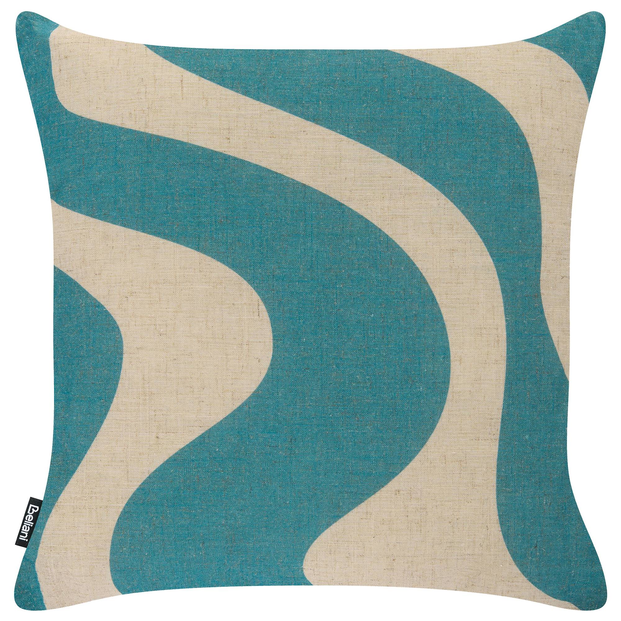 Beliani - Coussin d'extérieur Polyester Beige/bleu AURINIA - 30x50x10- Beliani - Image 6