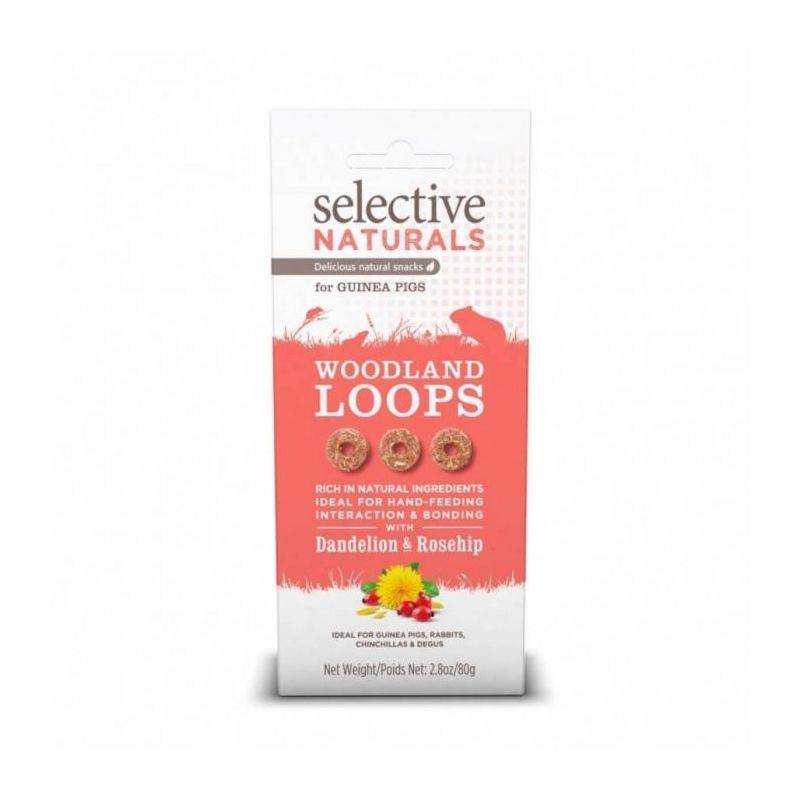 Friandises Woodland loops cochon d'inde et rongeurs - Selective 80 g