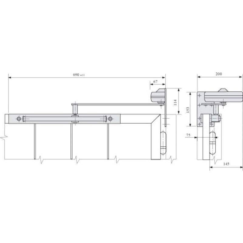 Ferme portail DC620 réversible Noir ASSA ABLOY pour porte 1000 mm - DC620G-9004 - Image 2