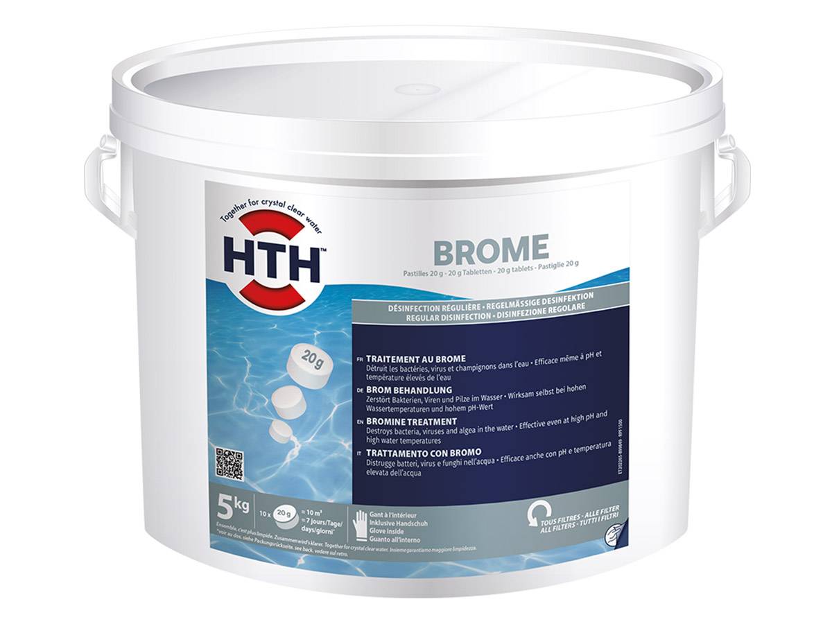 Hth - Brome lent hth® désinfection régulière - pastilles/galets 20 g - 5 kg - Imagen 2