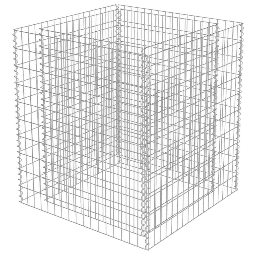 Helloshop26 - Jardinière lit surélevé plantes fleurs jardin à gabion acier galvanisé 90 x 90 x 100 cm - Imagen 1