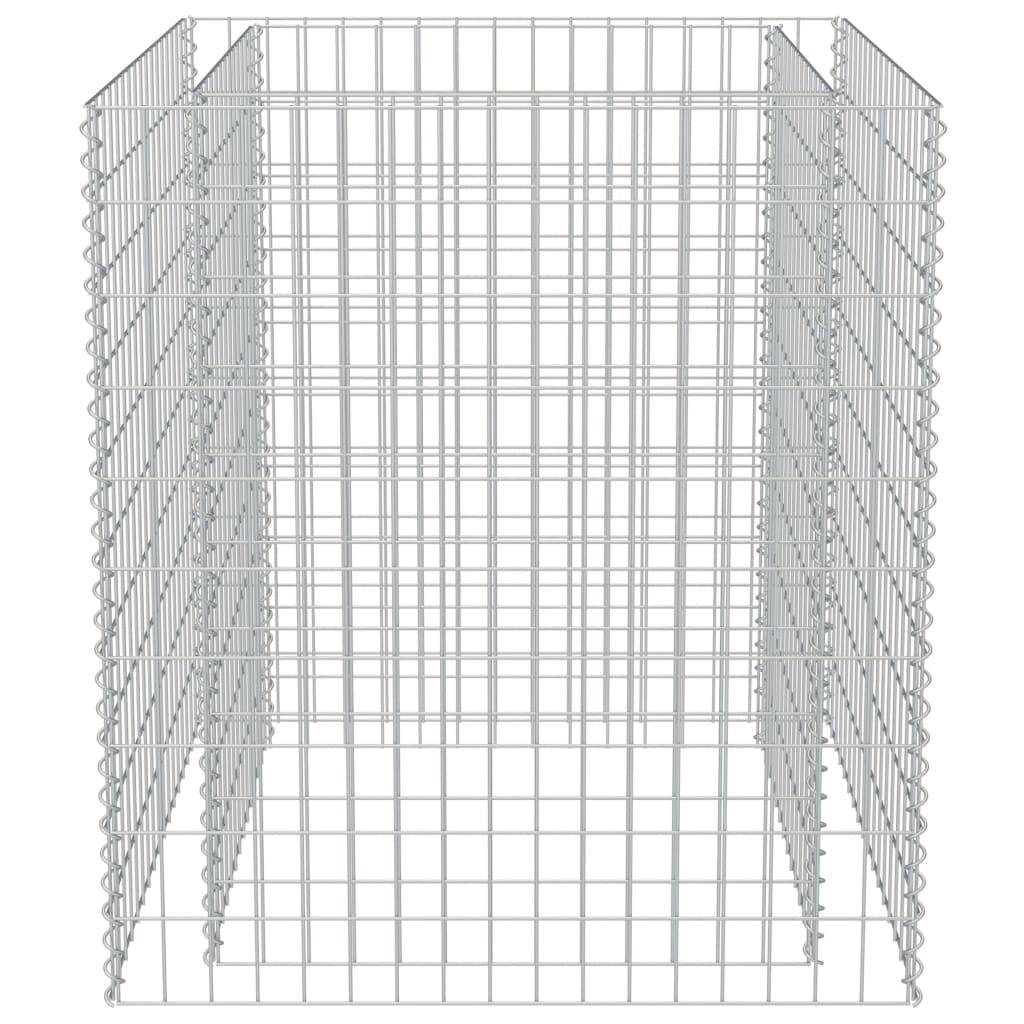 Helloshop26 - Jardinière lit surélevé plantes fleurs jardin à gabion acier galvanisé 90 x 90 x 100 cm - Imagen 2