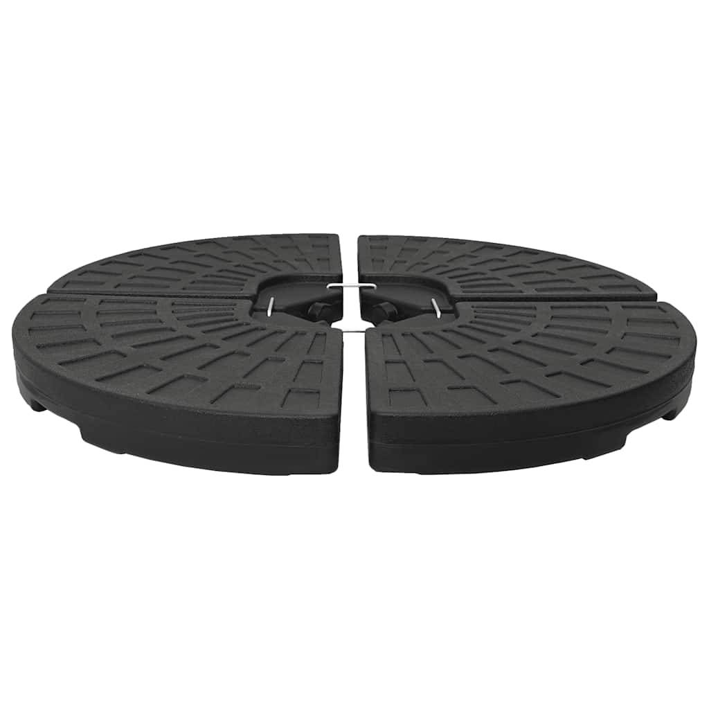 Vidaxl - Socle de parasol en forme d'éventail 4 pcs Noir vidaXL 47857 - Image 2