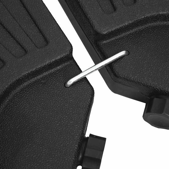 Vidaxl - Socle de parasol en forme d'éventail 4 pcs Noir vidaXL 47857 - Image 5