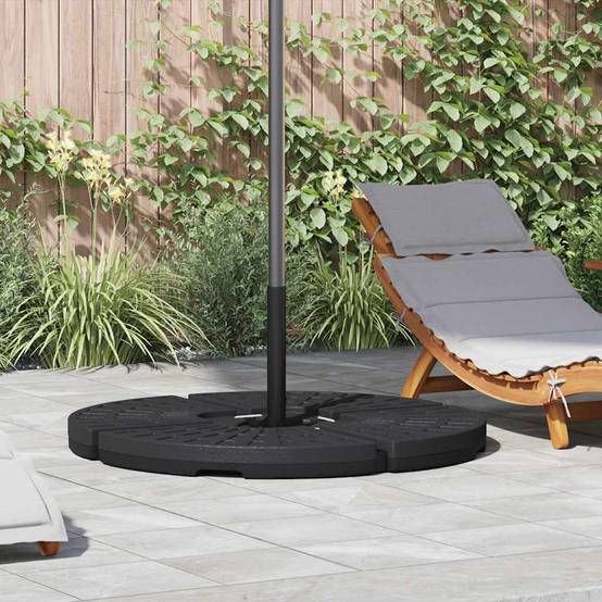 Vidaxl - Socle de parasol en forme d'éventail 4 pcs Noir vidaXL 47857 - Image 1
