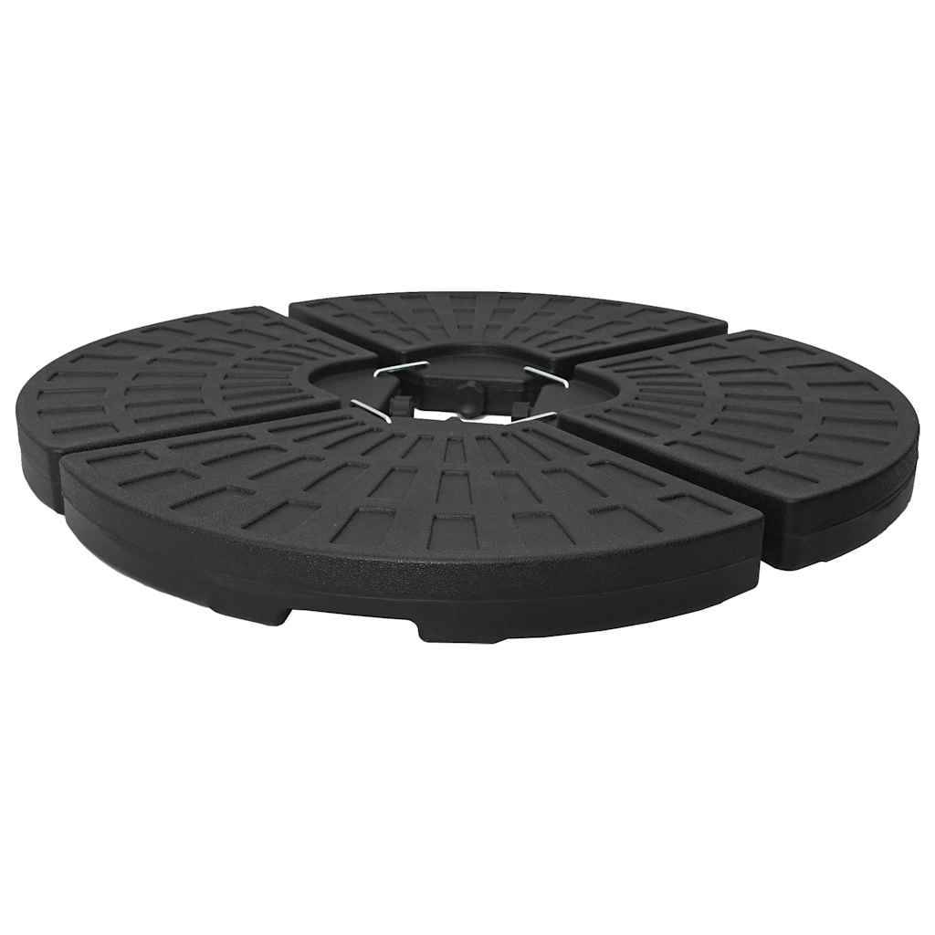 Vidaxl - Socle de parasol en forme d'éventail 4 pcs Noir vidaXL 47857 - Image 6