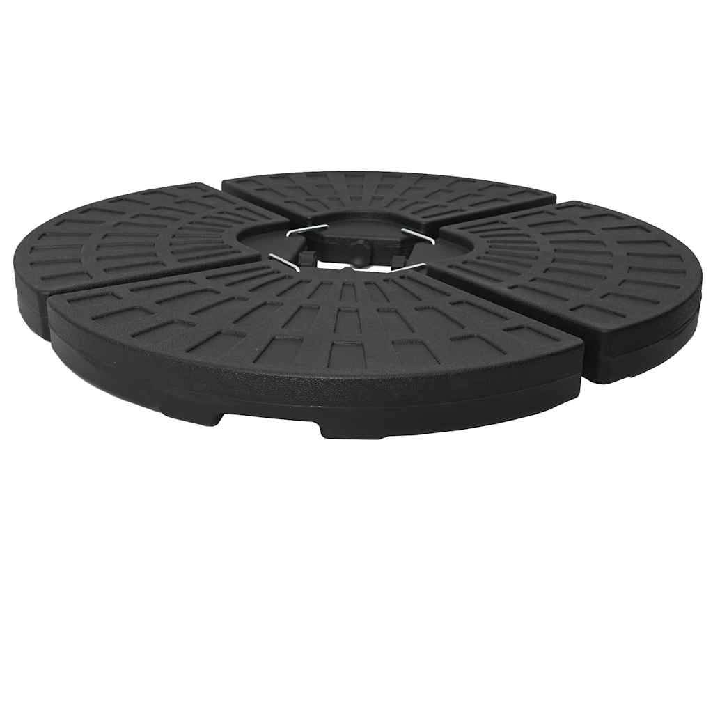 Vidaxl - Socle de parasol en forme d'éventail 4 pcs Noir vidaXL 47857 - Image 7