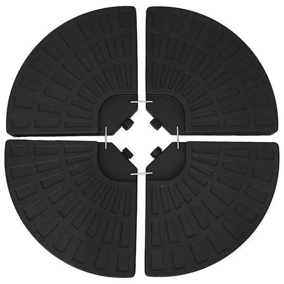 Vidaxl - Socle de parasol en forme d'éventail 4 pcs Noir vidaXL 47857 - Image 8