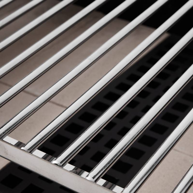 Brasero - Barbecue Charbon Bois Salamanca BRASERO - Grilles acier chromé de 40,5 x 49 cm - Hauteur de grille ajustable - Sur chariot, Noir - Image 6