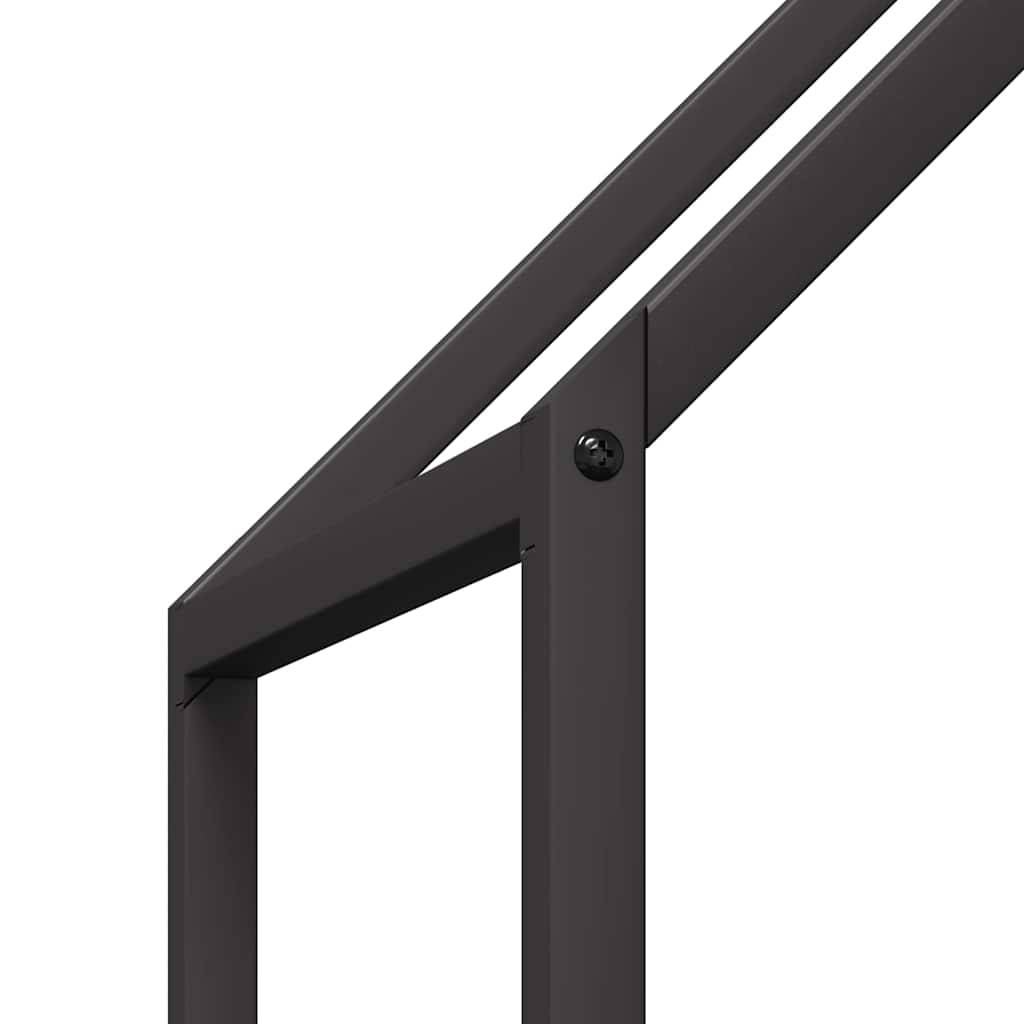 Porte-bûches en acier design pour cheminée intérieure Noir 60x25x60 cm – ComfortXL Outdoor Living - Image 7