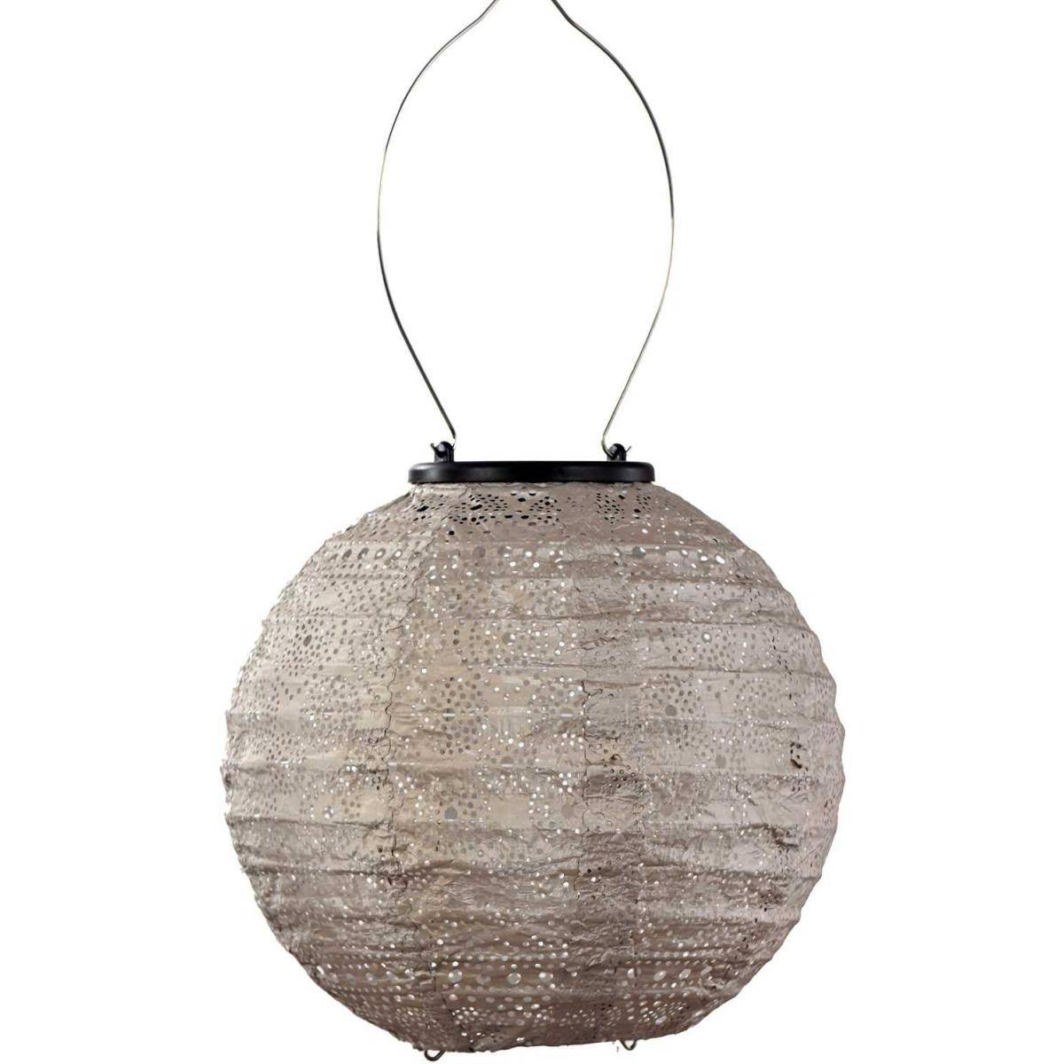 Lumiz - Lanterne solaire Round 20 cm Spectare - Taupe clair - Imagen 1