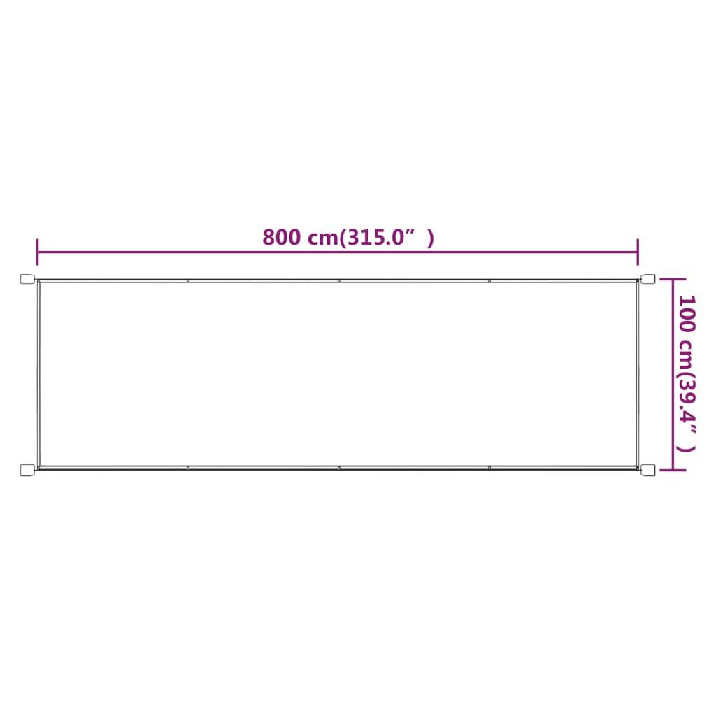 Helloshop26 - Auvent vertical 100x800 cm tissu oxford taupe - Imagen 5