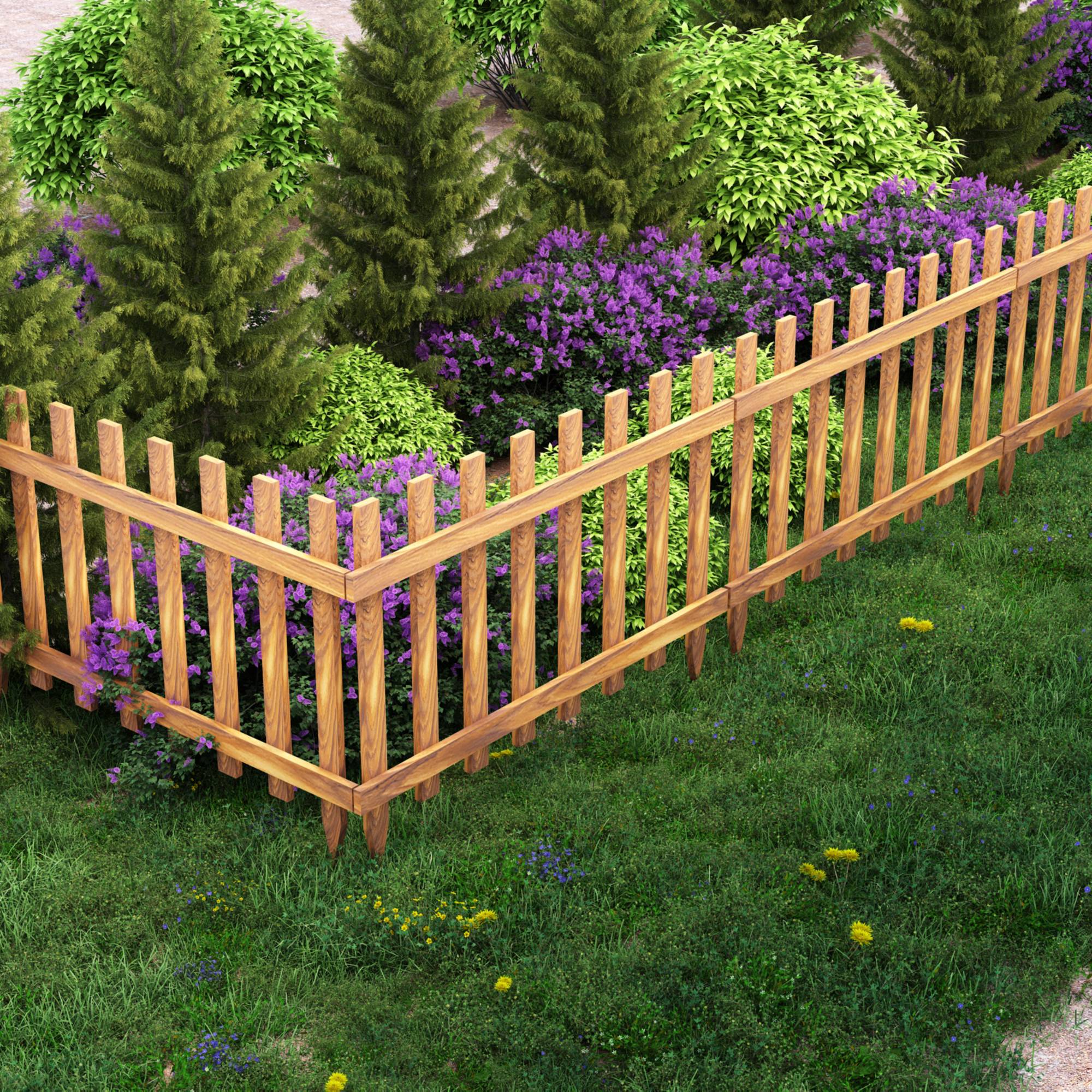 Set de 2 bordures de jardin Bindow en bois 100 x 75 cm [en.casa] - Imagen 2