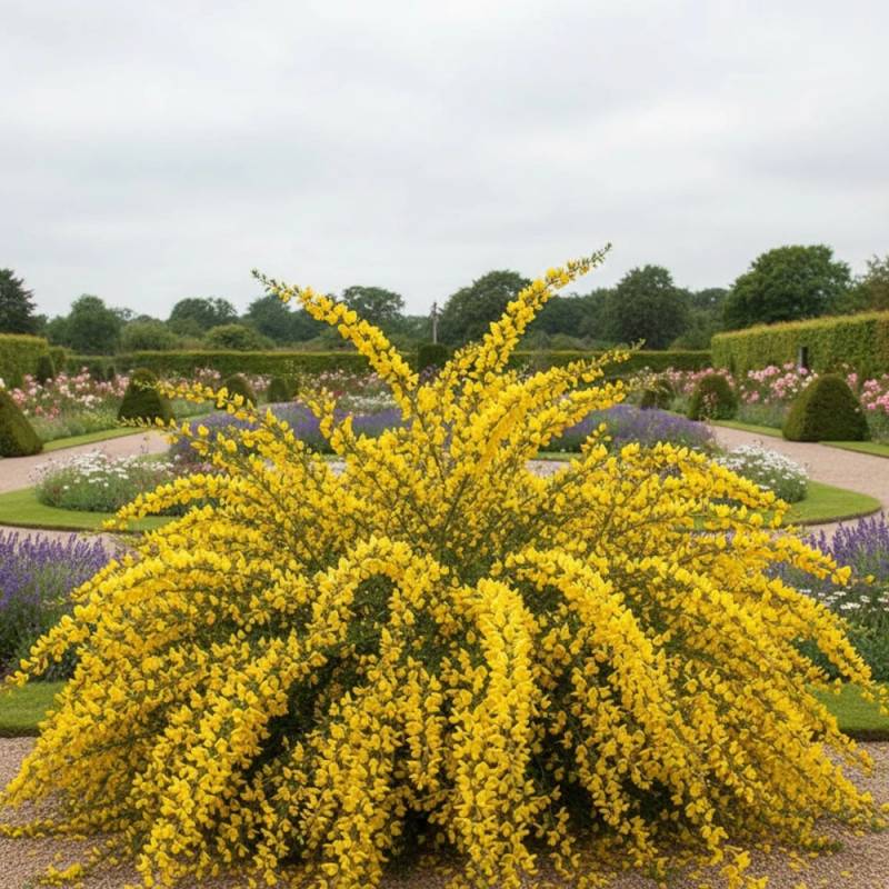 Genêt précoce Allgold, Cytisus à fleurs Jaune - feuillage Caduc - Pot de 3L - 40/60 cm-  hauteur à maturité De 1,00 m à 1,50 m - Imagen 3