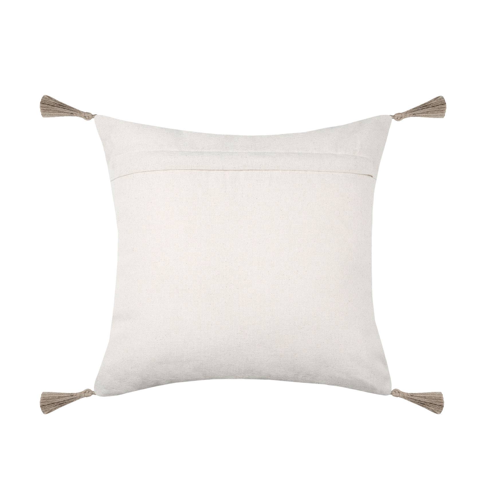 Lovely Casa - Coussin brodé de fleurs en jute - LOVELY CASA - Imagen 3