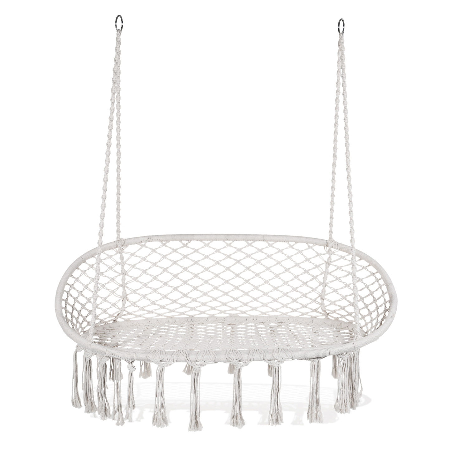 Banc suspendu bohème design macramé balancelle 2 places - Image 6
