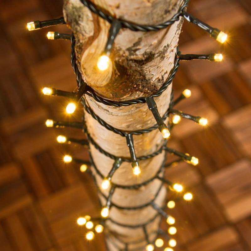 Lotti - Guirlande lumineuse 12,8M 320 LED blanc chaud 8 programmes câble vert 31V IP44 Lotti - Imagen 1