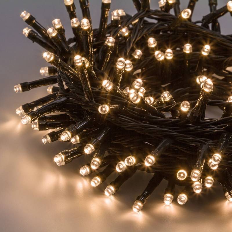Lotti - Guirlande lumineuse 12,8M 320 LED blanc chaud 8 programmes câble vert 31V IP44 Lotti - Imagen 4