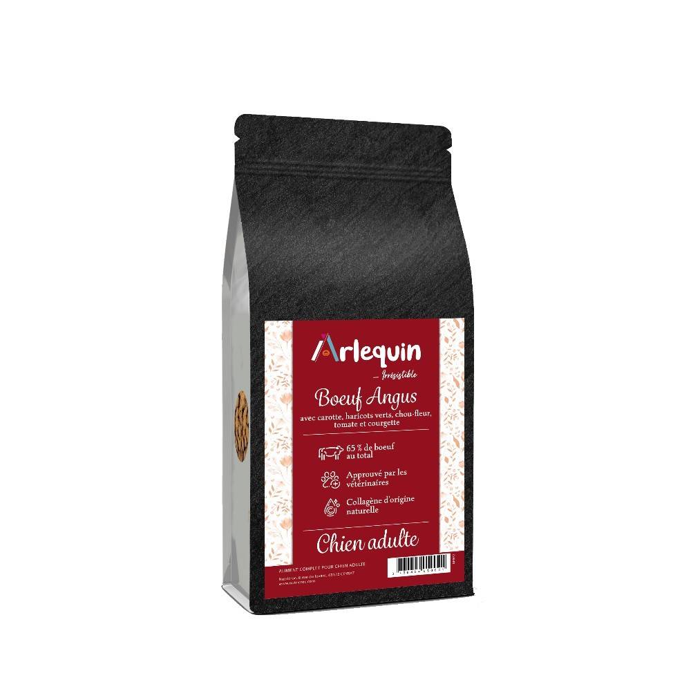 CROQUETTE CHIEN SANS CÉRÉALES ARLEQUIN IRRÉSISTIBLE BOEUF ANGUS (65%) 12 kg - Imagen 1