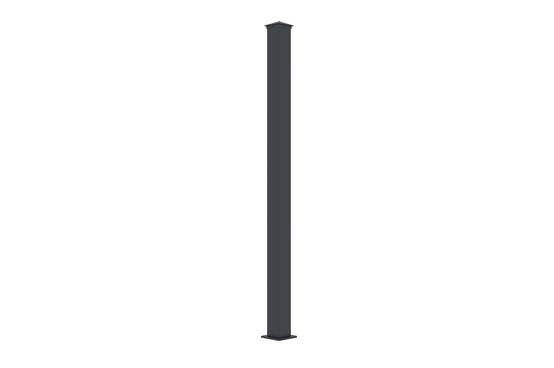 Casanoov Portillon bois composite 1m ATHOS H.160cm gris anthracite avec cadre aluminium + 2 poteaux EIFEL aluminium 10x10cm 160 x 350 cm Anthracite - Image 4