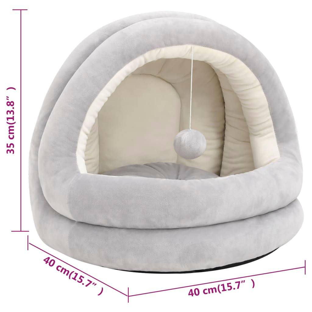 Vidaxl - Lit pour chat 40x40x35 cm Gris et crème vidaXL 171397 - Imagen 8