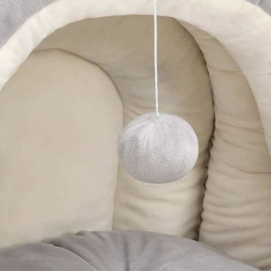 Vidaxl - Lit pour chat 40x40x35 cm Gris et crème vidaXL 171397 - Imagen 7