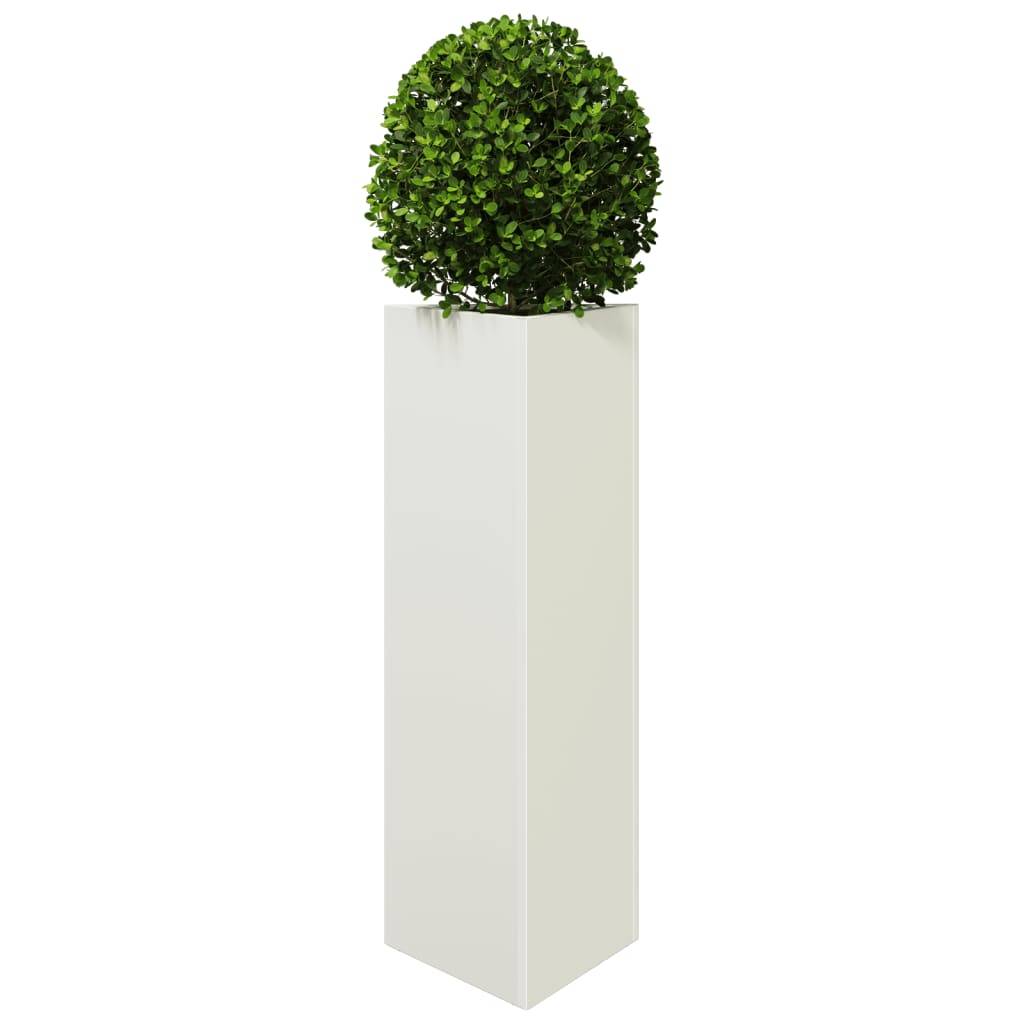 Jardinière triangulaire acier blanc 30 x 26 x 75 cm - PANGIVO - Image 3