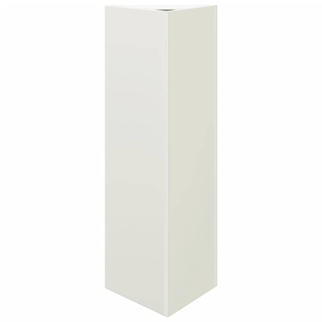 Jardinière triangulaire acier blanc 30 x 26 x 75 cm - PANGIVO - Image 2