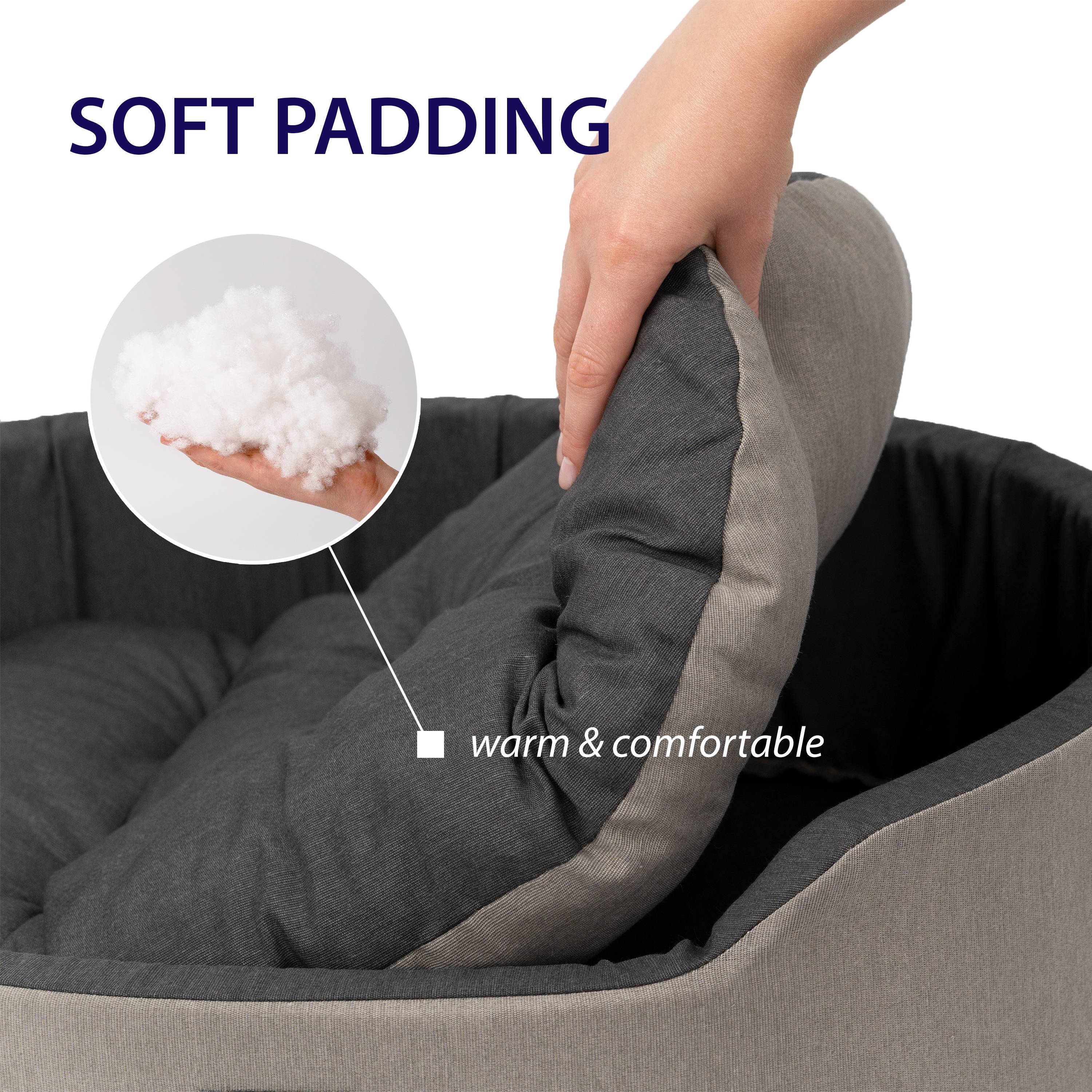 Ferplast - Ferplast Panier Chien Dandy, Coussin Amovible et Lavable, Housse en Coton avec Rembourrage Doux, Idéale Également comme Niche pour Chat, 45 x 35 x H - Imagen 6