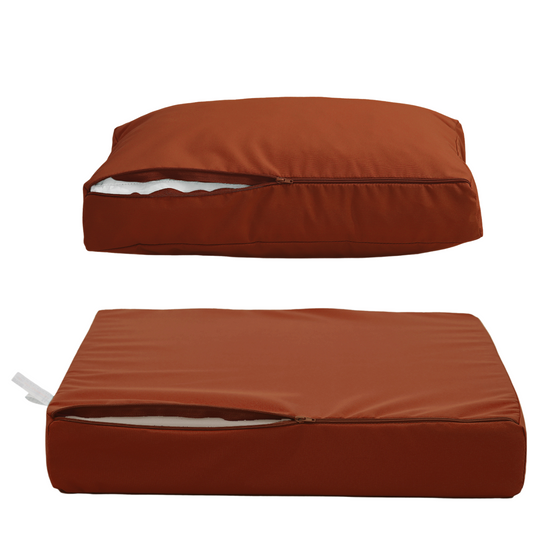Coussins pour salon de jardin déhoussable 50x50cm Terracotta - Déco arts - Image 7