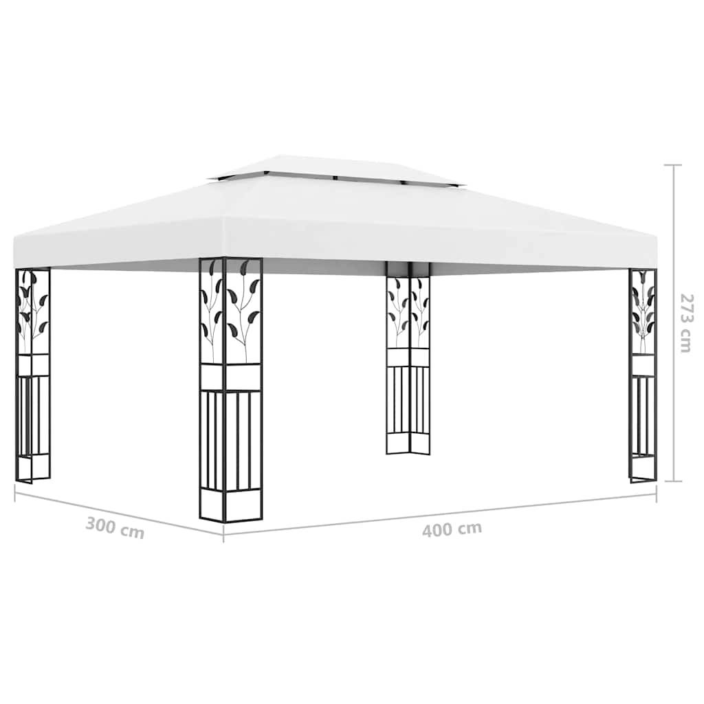 Tonnelle Aluminium Blanc avec LED 3 x 4 x 2.73 m - PANGIVO - Image 10