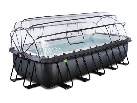 Exit Toys - Piscine tubulaire Black Leather rectangulaire 5,40 x 2,50 x 1,22 m avec dôme - Exit Toys - Image 3