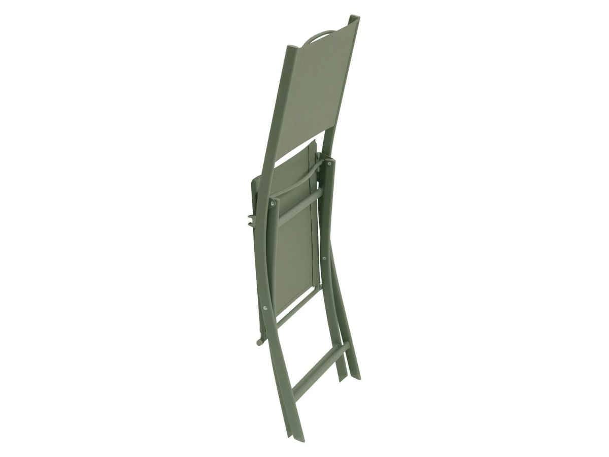 Hesperide - Lot de 4 chaises de jardin pliante métal Modula Laurier - Hesperide - Image 3