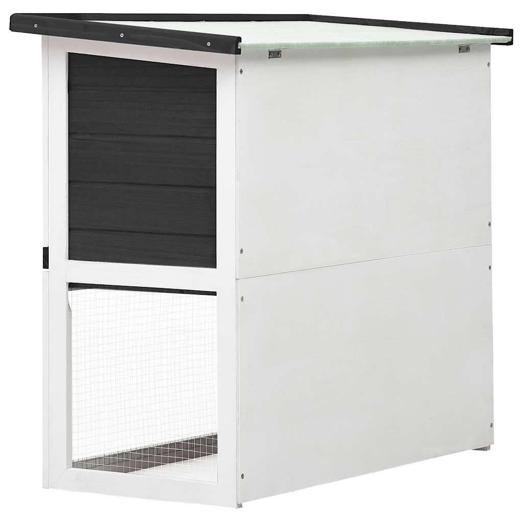 Vidaxl - Clapier d'extérieur 1 porte Gris Bois vidaXL 170831 - Imagen 5