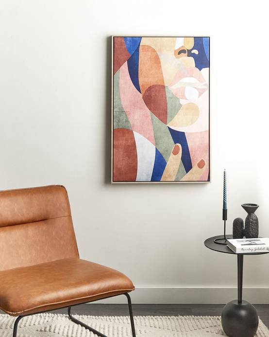 Beliani - Imprimé sur toile Tissu Multicolore BITETTO - 63x5x93- Beliani - Image 1