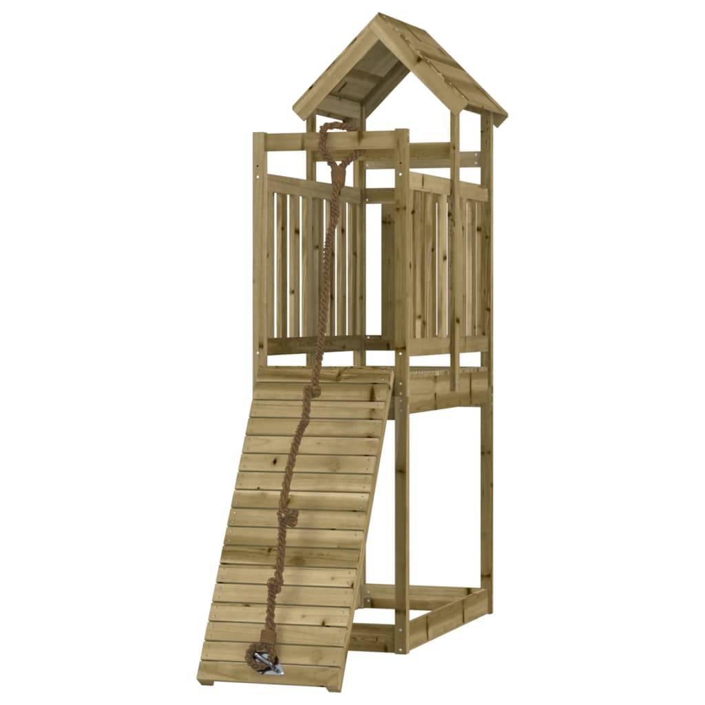 Helloshop26 - Maisonnette de jeu avec mur d'escalade 64 x 175 x 214 cm bois de pin imprégné - Imagen 1