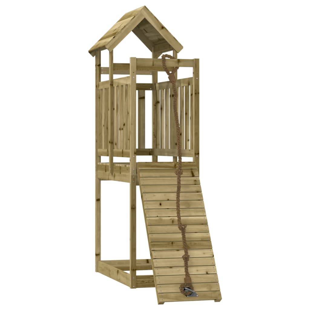 Helloshop26 - Maisonnette de jeu avec mur d'escalade 64 x 175 x 214 cm bois de pin imprégné - Imagen 2