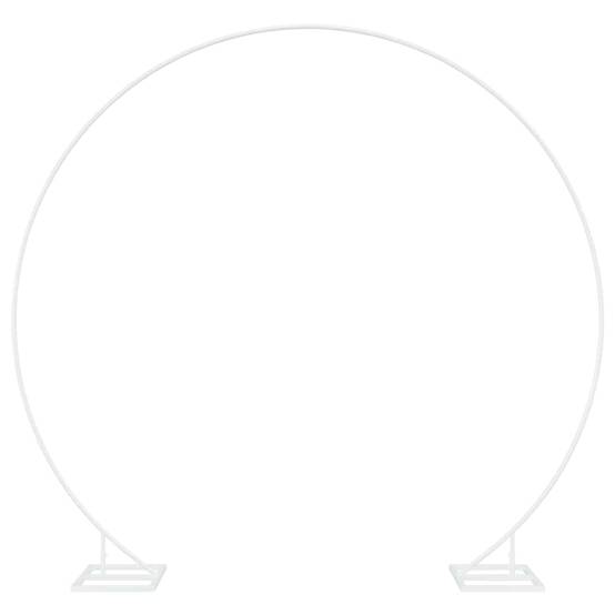 Arche de cérémonie en acier pour mariage jardin design moderne arrondi Blanc 220cm - ComfortXL Outdoor Living - Image 2