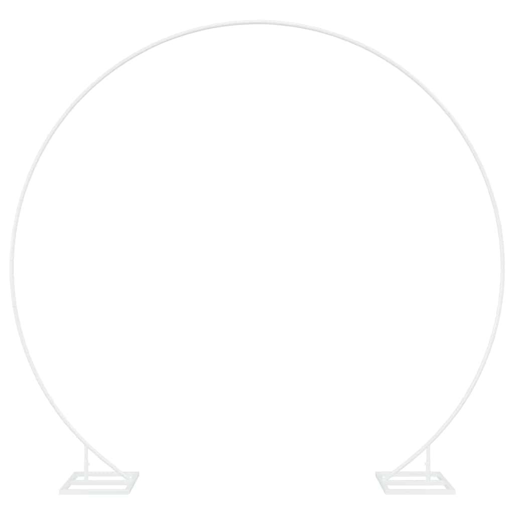 Arche de cérémonie en acier pour mariage jardin design moderne arrondi Blanc 220cm - ComfortXL Outdoor Living - Image 2