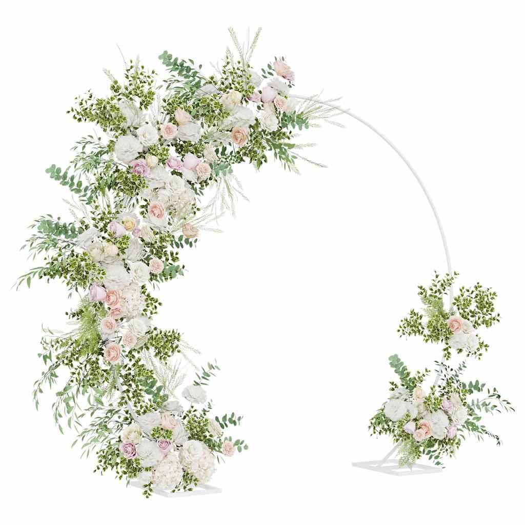 Arche de cérémonie en acier pour mariage jardin design moderne arrondi Blanc 220cm - ComfortXL Outdoor Living - Image 3