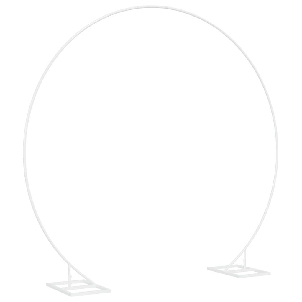 Arche de cérémonie en acier pour mariage jardin design moderne arrondi Blanc 220cm - ComfortXL Outdoor Living - Image 5
