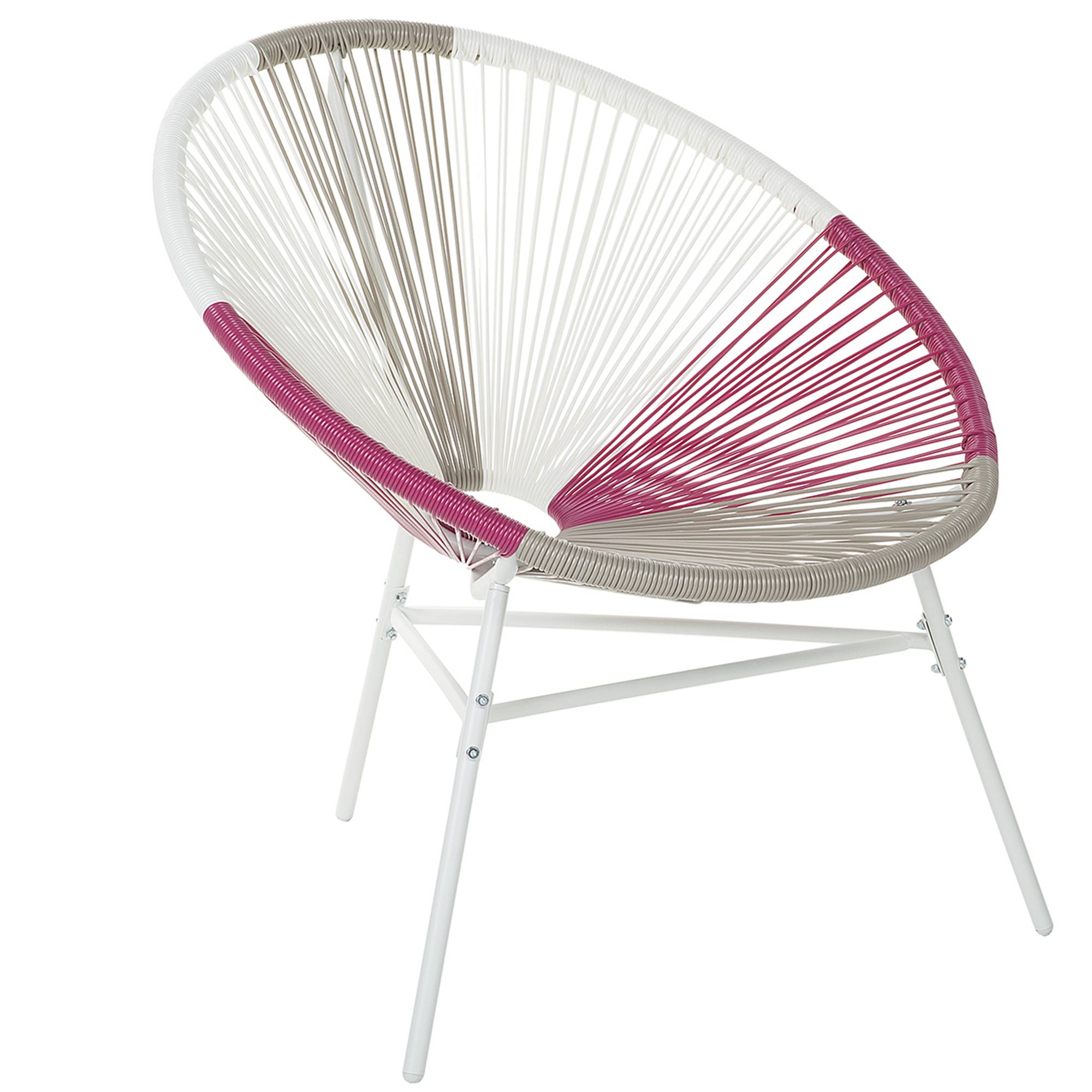 Beliani - Fauteuil coin lecture Polyrotin Rose fushia ACAPULCO - Beliani - Imagen 2