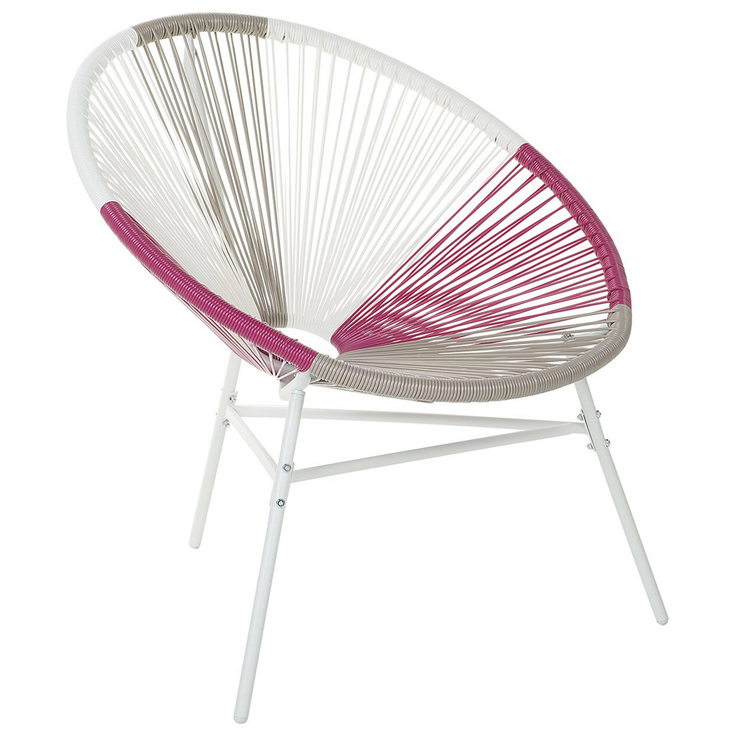 Beliani - Fauteuil coin lecture Polyrotin Rose fushia ACAPULCO - Beliani - Imagen 5