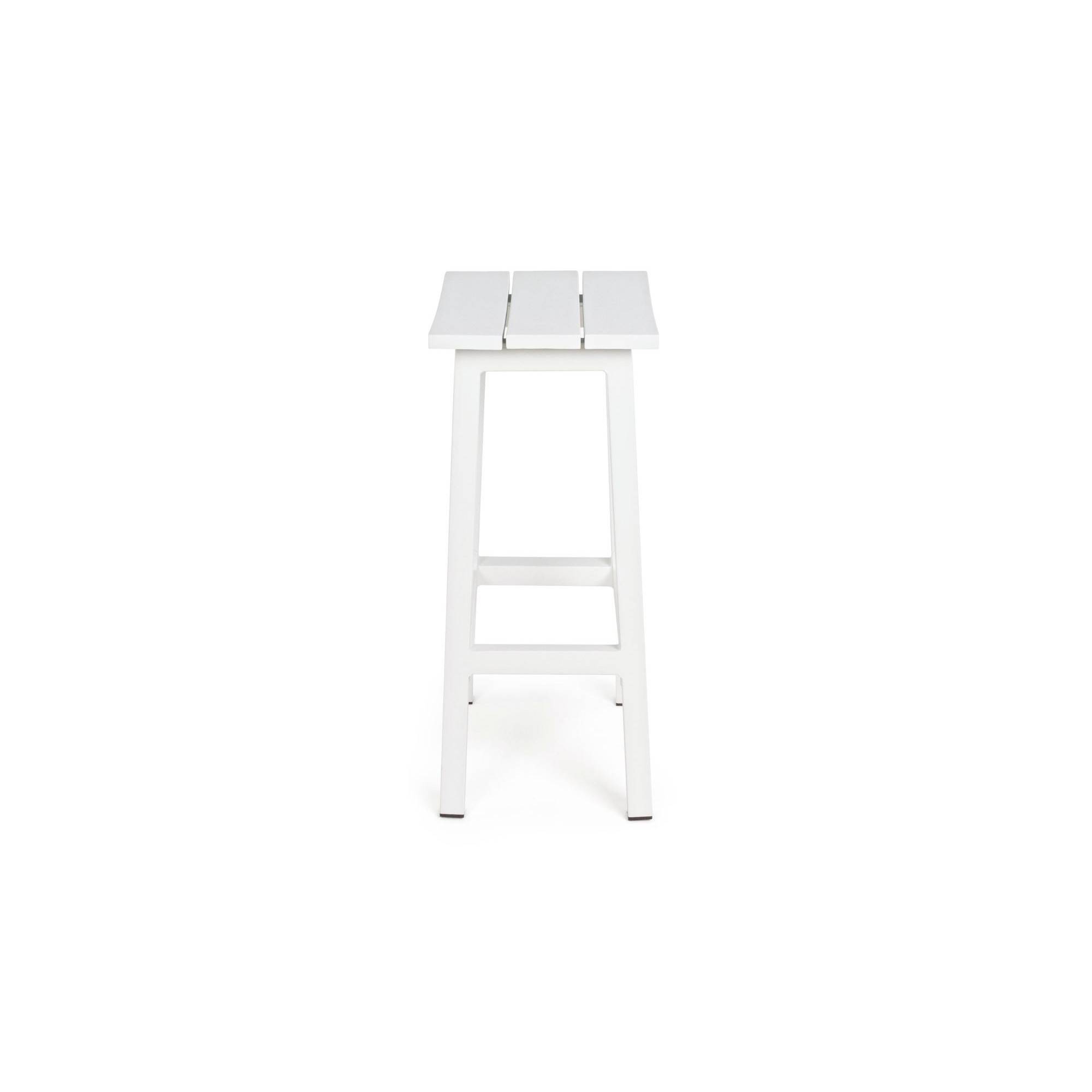 Autre - Tabouret de bar de jardin en métal blanc H71 - BAYONNE - Imagen 5