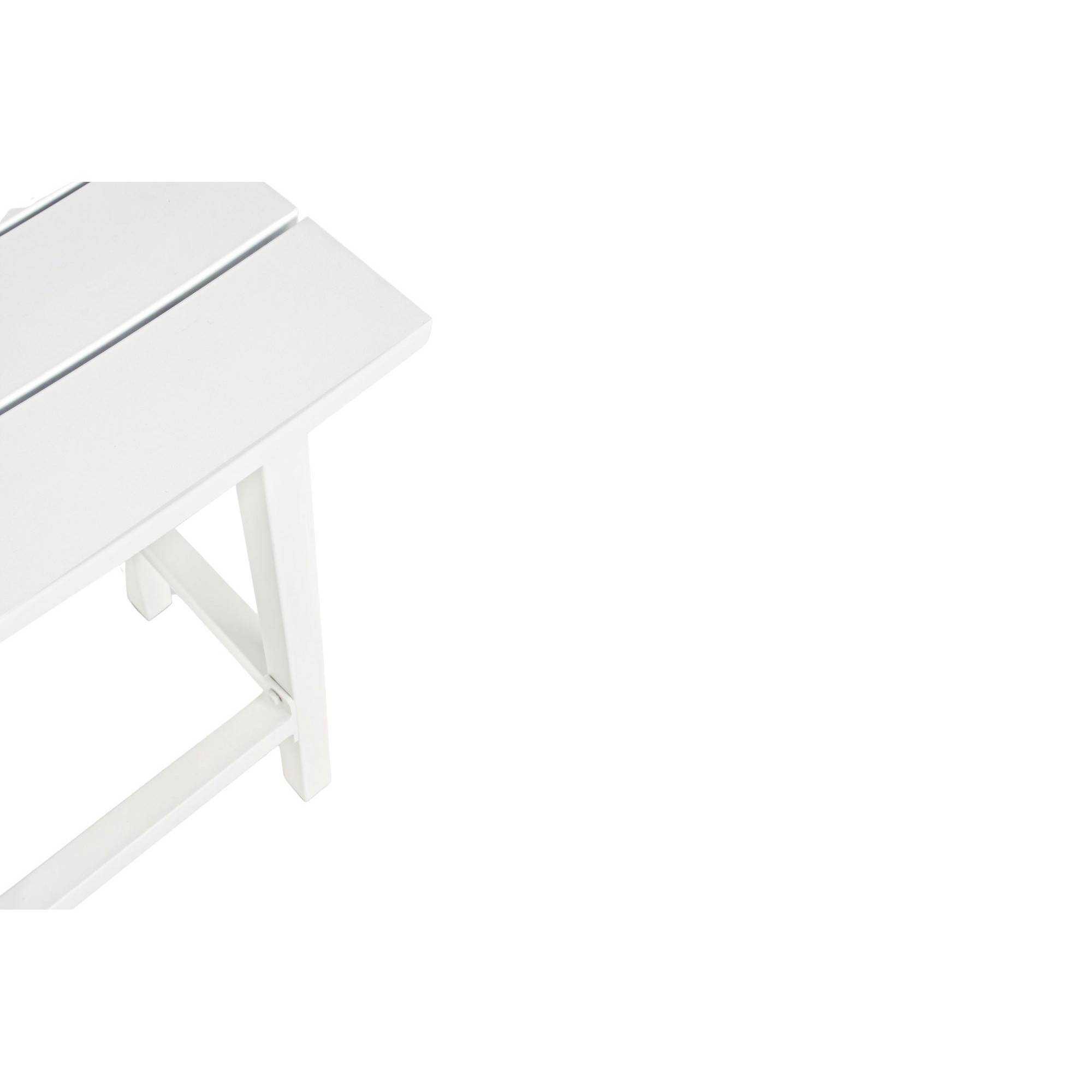Autre - Tabouret de bar de jardin en métal blanc H71 - BAYONNE - Imagen 6
