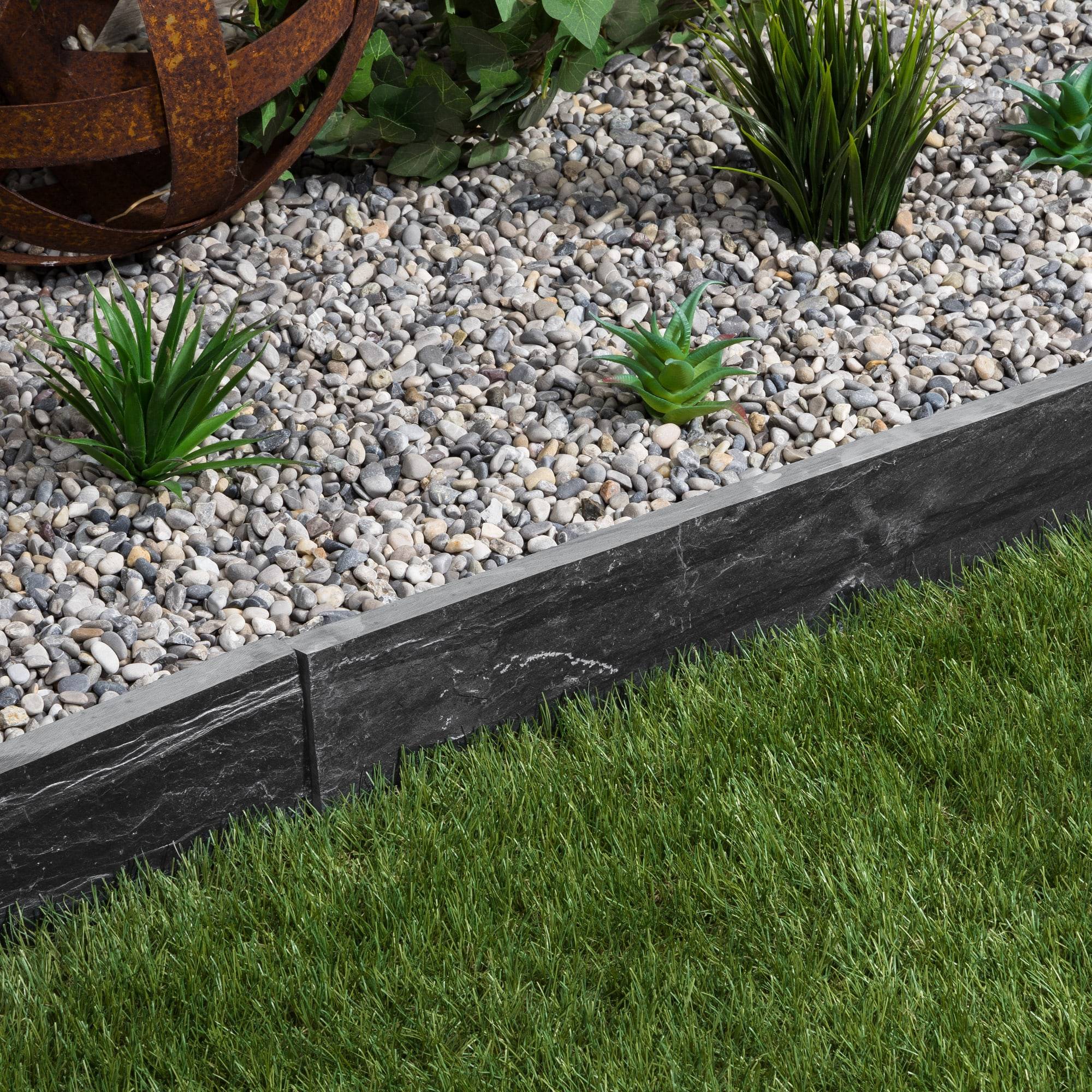Bordure de jardin Ardoise Noire 100x10x3 cm (à l'unité) - RO'MA NATURE - Image 1