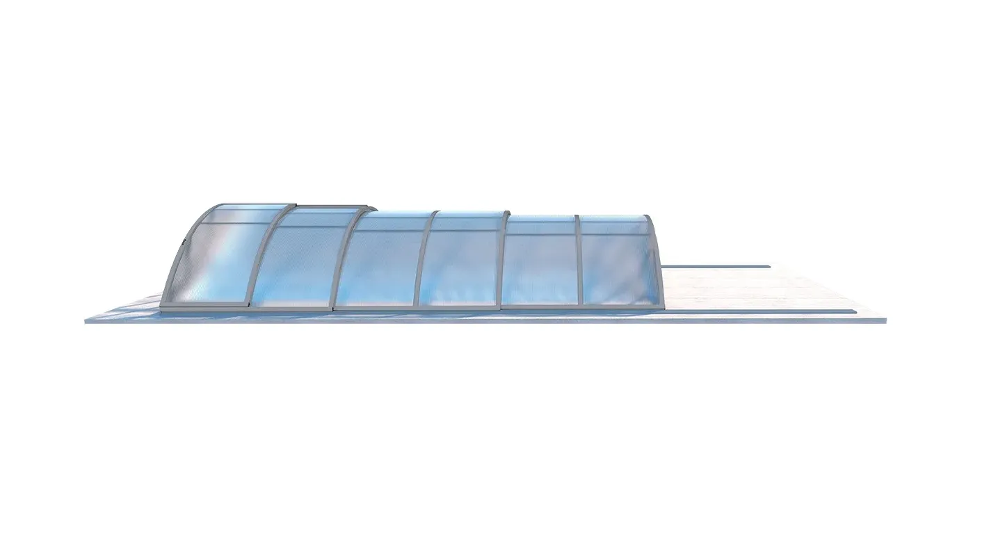 Altanka - Abri de piscine Orbit - 6,47x3,50 m - polycarbonate alvéolaire 8 mm - Couleur Ral7037 Gris - ECO103 - Imagen 5