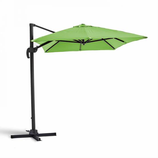 Oviala - Parasol déporté inclinable et rotatif 2x3m en aluminium vert Amalya - Oviala - Image 3
