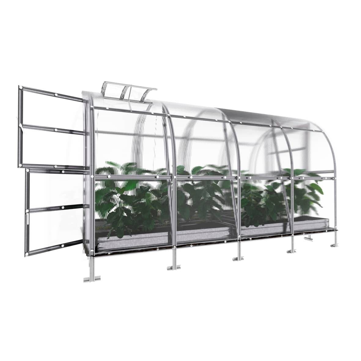 KLASIKA GREENHOUSES - Serre KLASIKA SLIM 2 x 4 m (8 m²) , 6 mm avec revêtement en polycarbonate - Image 5